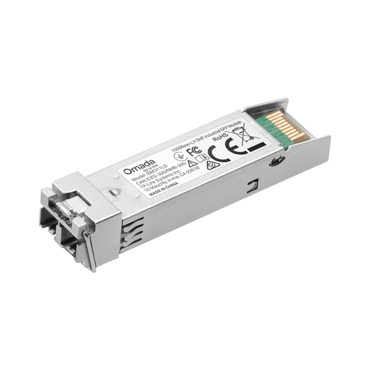 ISM311LS Omada Modulo SFP Industriale Gigabit 1000Base-LX, Fibra Monomodale 20km, 1310nm, DDM, LC/UPC