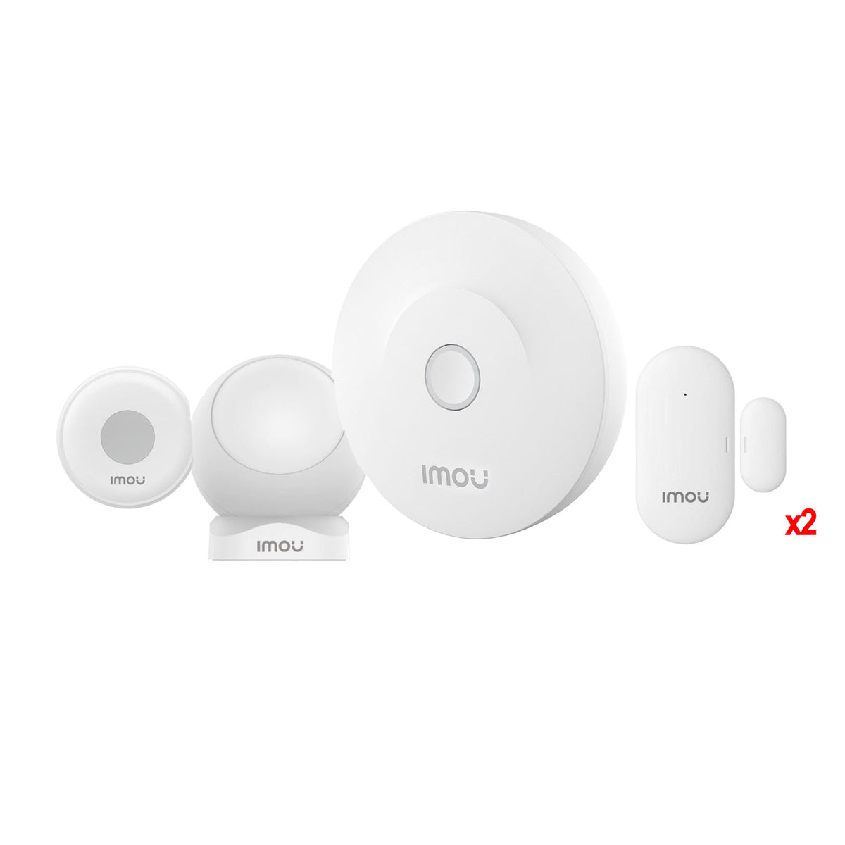 KIT-Alarm(ZG2)-EU-5-IMOU - Kit antifurto composto da 1 centralina, 2 sensori porte/finestre, 1 sensore di movimento e 1 bottone d'emergenza - Imou