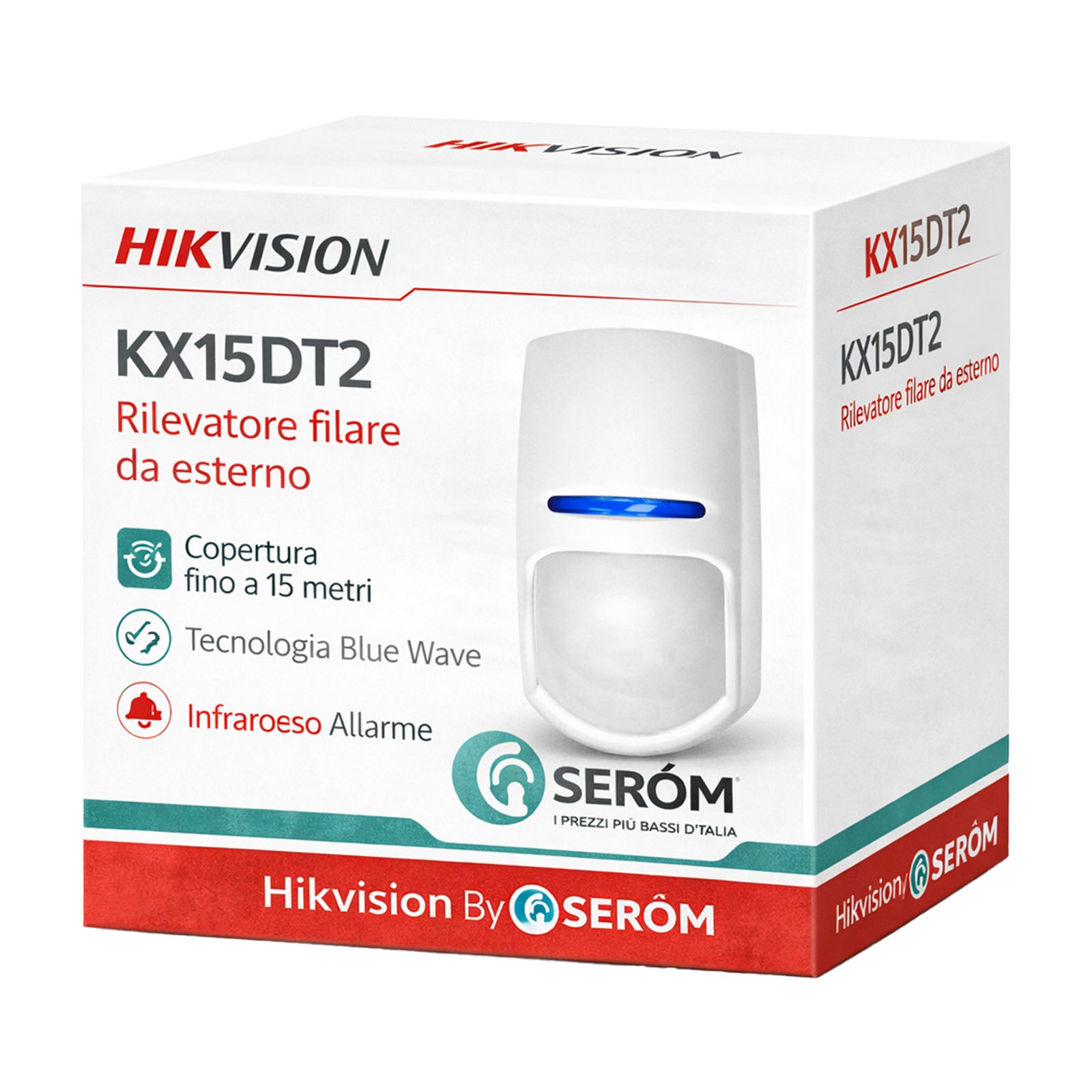 Hikvision Digital Technology KX15DT2 rilevatore di movimento Sensore Infrarosso Passivo (PIR) Cablato Soffitto-muro Bianco