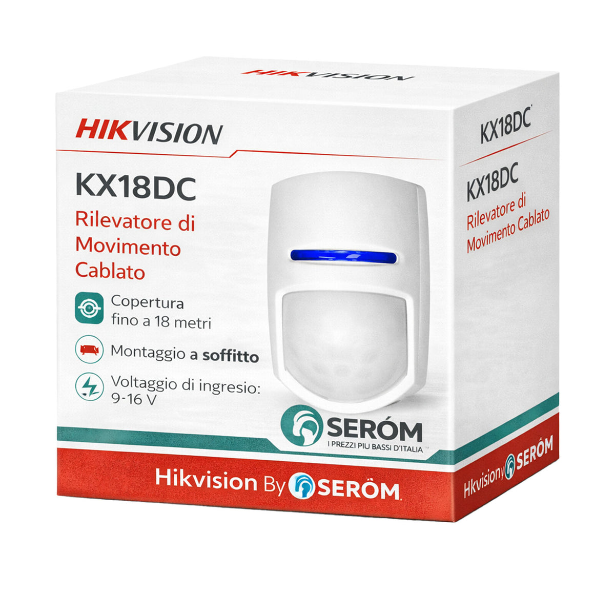 Hikvision Digital Technology KX18DC rilevatore di movimento Cablato Soffitto/muro Bianco DS-PD2-P18CE