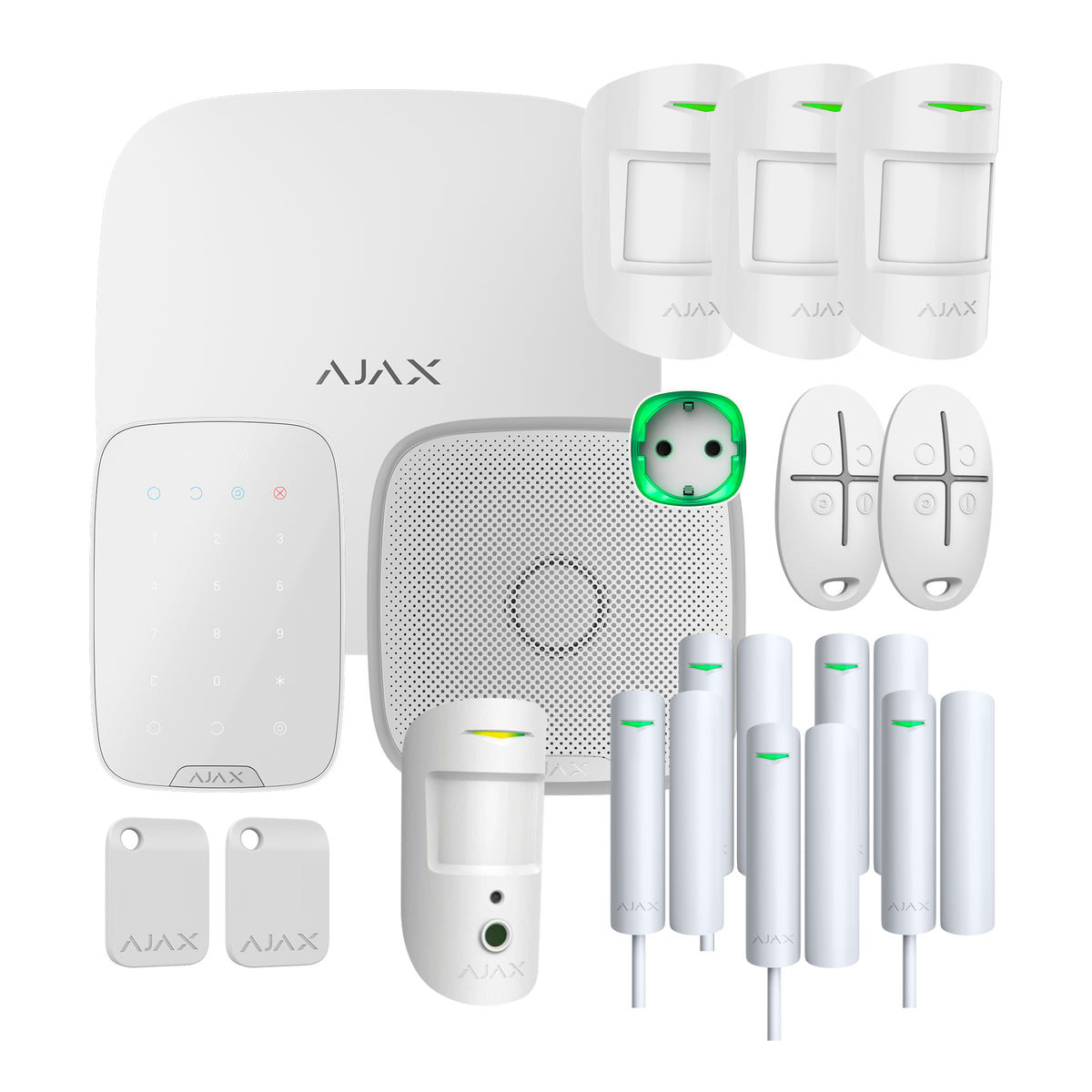 Kit AJAX_HUB_2_PLUS_W_DOMOTIC - Ajax Kit con Hub 2 Plus domotico colore Bianco