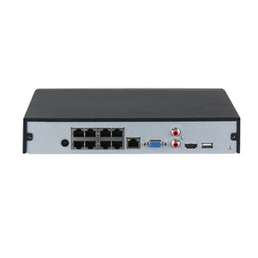 NVR4108HS-8P-EI - NVR 8 Canali PoE 4K Dahua WizSense con AI, H.265+, HDMI, ONVIF, Video Analisi e Supporto HDD fino a 16TB - Dahua