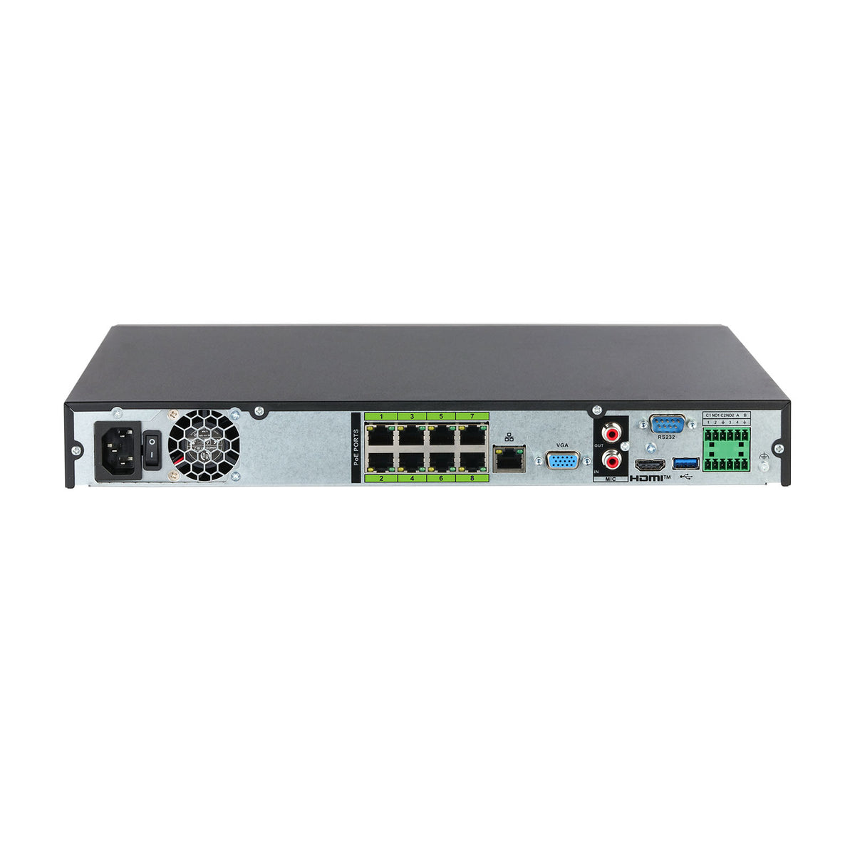 NVR5232-8P-EI2 - ChatGPT ha detto:  NVR Dahua 32 Canali WizSense con 8 Porte PoE, AI Deep Learning, Face Recognition e ANPR fino a 32MP 8K