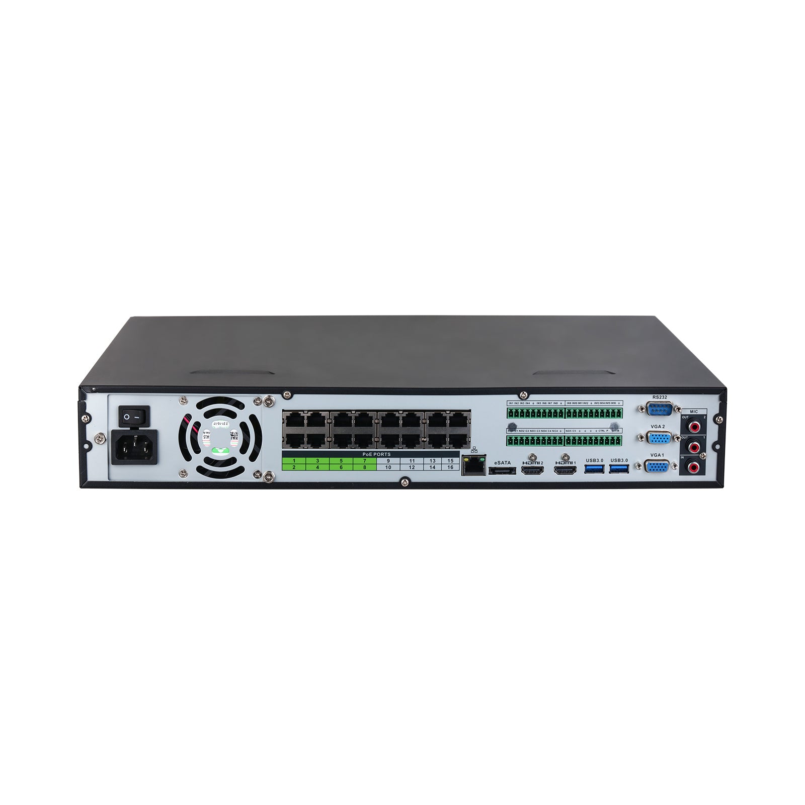 Dahua Technology WizSense NVR2216-16P-I2 1U Netzwerk-Videorekorder (NVR) Schwarz