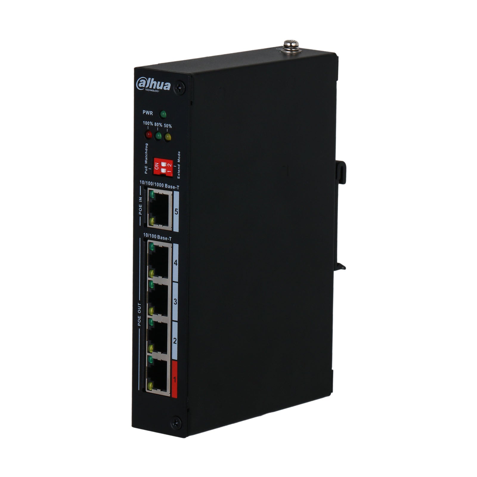 PFT1500 PoE Extender Gigabit 5 Porte Hi-PoE 90W Estensione 350m PoE Watchdog per Videosorveglianza - Dahua