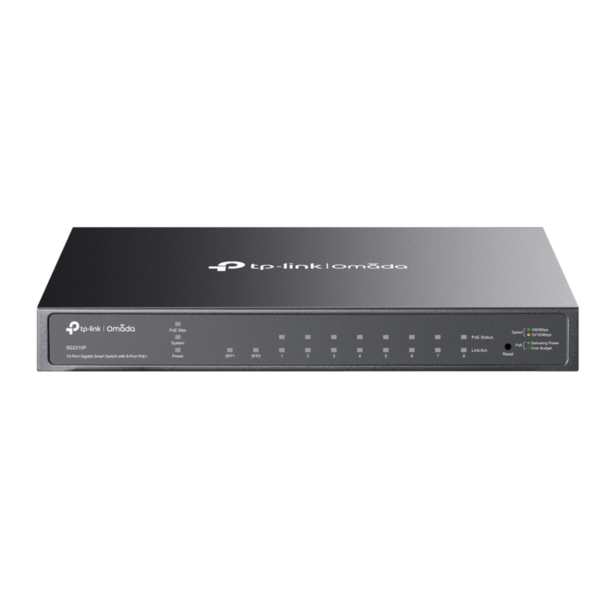 SG2210P - Switch Layer 2+ Smart Managed PoE+ con 8 Porte Gigabit, 2 Slot SFP e Gestione Cloud SDN - Omada