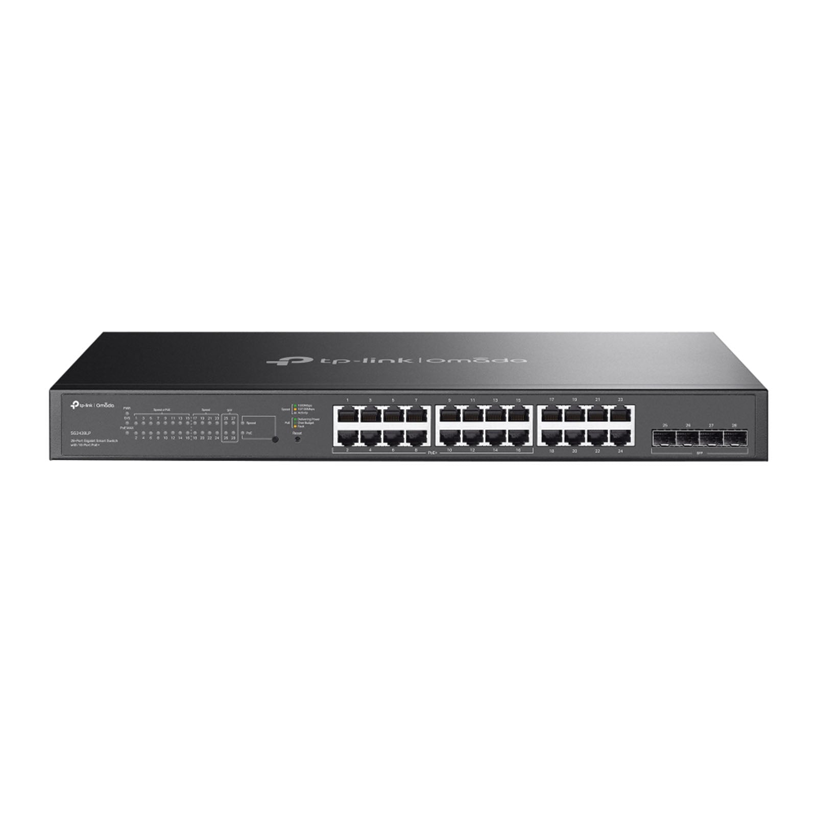SG2428LP - Switch Layer 2 Smart Managed PoE+ con 24 Porte Gigabit, 4 Slot SFP e Gestione Cloud SDN - Omada