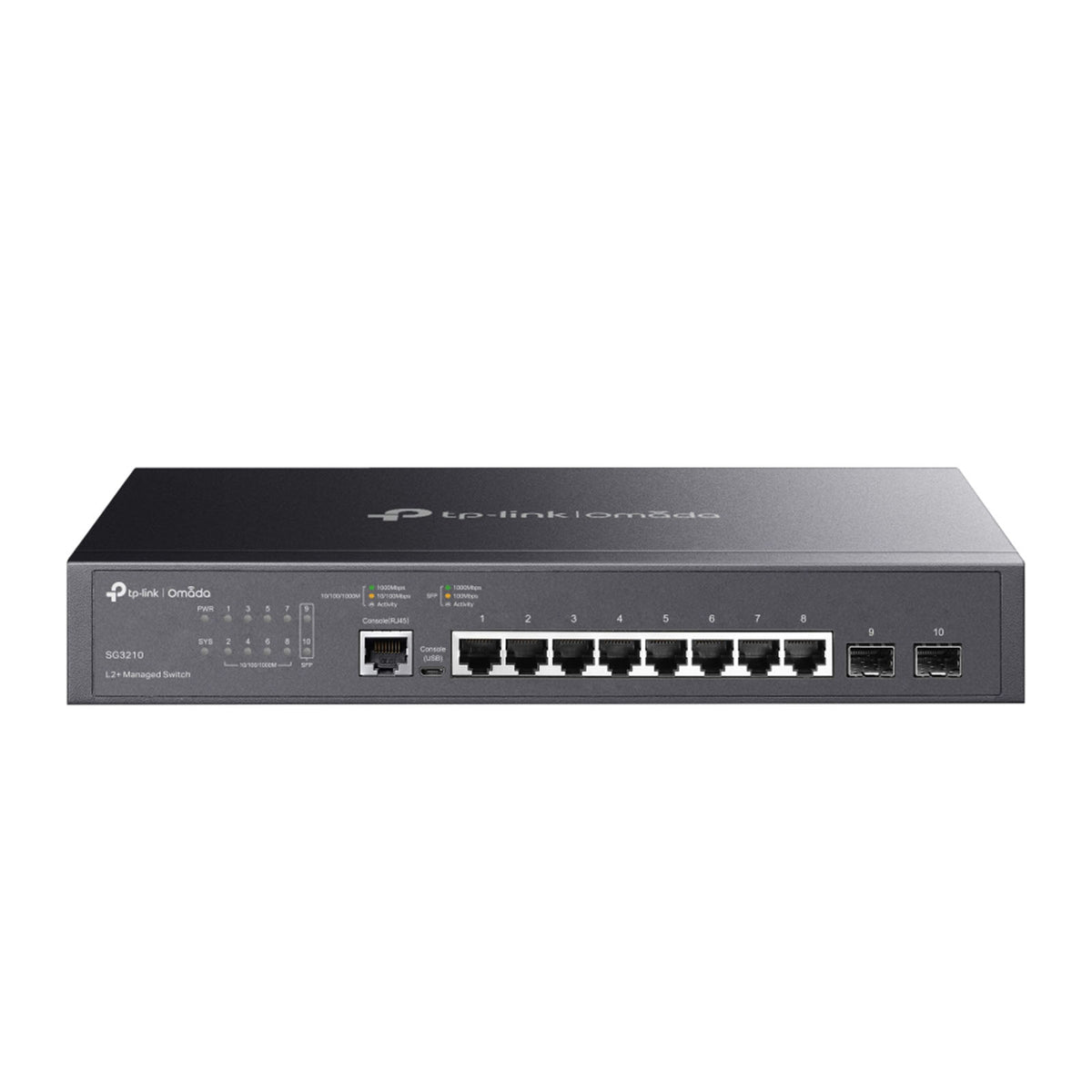 SG3210 - Switch Layer 2+ Managed con 8 Porte Gigabit, 2 Slot SFP e Gestione Cloud SDN - Omada