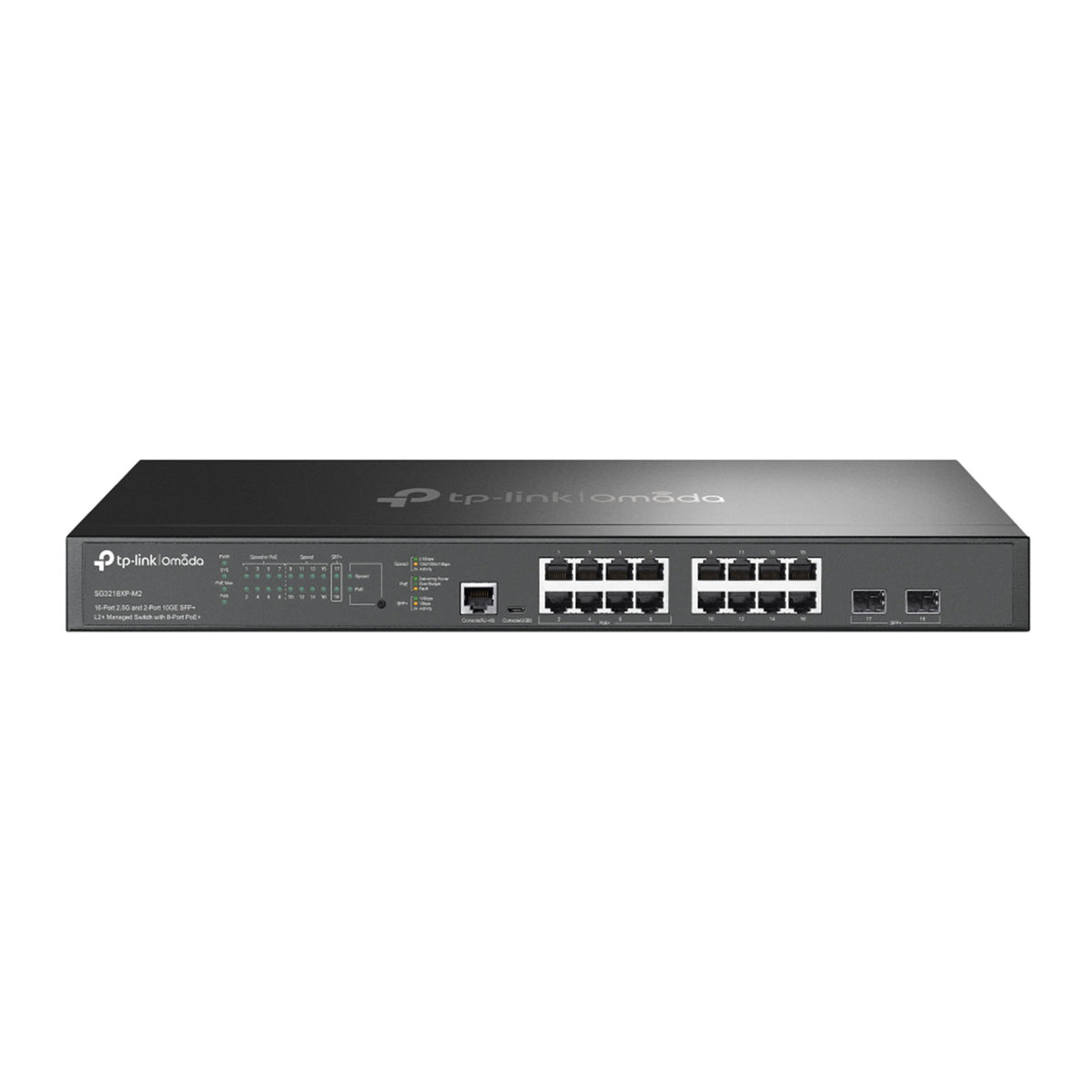 SG3218XP-M2 - Switch Layer 2+ Managed PoE++ con 16 Porte 2.5G, 2 Slot SFP+ 10G e Gestione Cloud SDN - Omada
