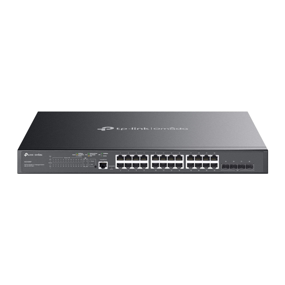 SG3428MP - Switch Layer 2+ Managed PoE+ con 24 Porte Gigabit, 4 Slot SFP e Gestione Cloud SDN - Omada