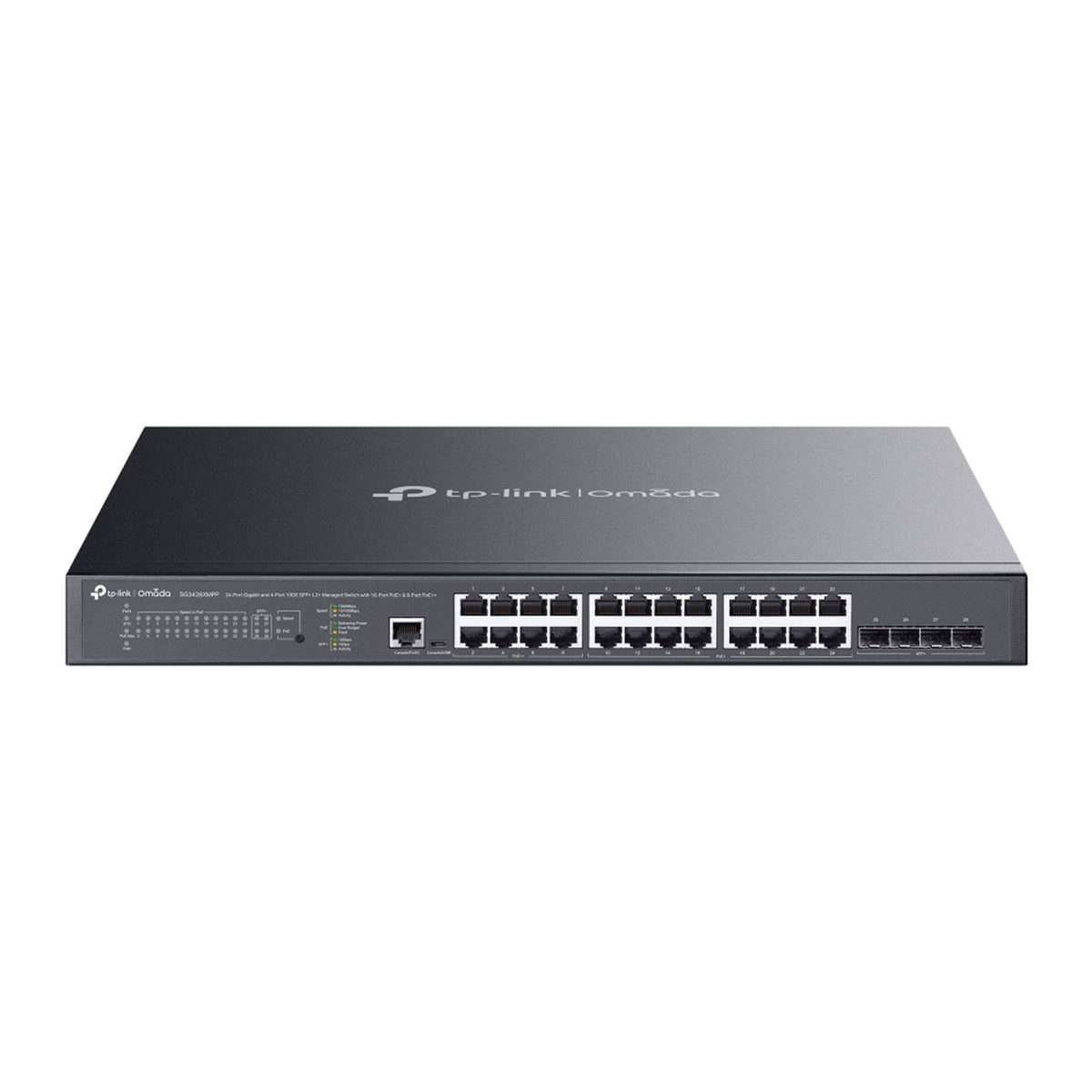 SG3428XMPP - Switch PoE++ 500W – 24 Porte Gigabit, 4 SFP+ 10G, Gestione Cloud SDN e Funzioni Layer 3 Avanzate - Omada