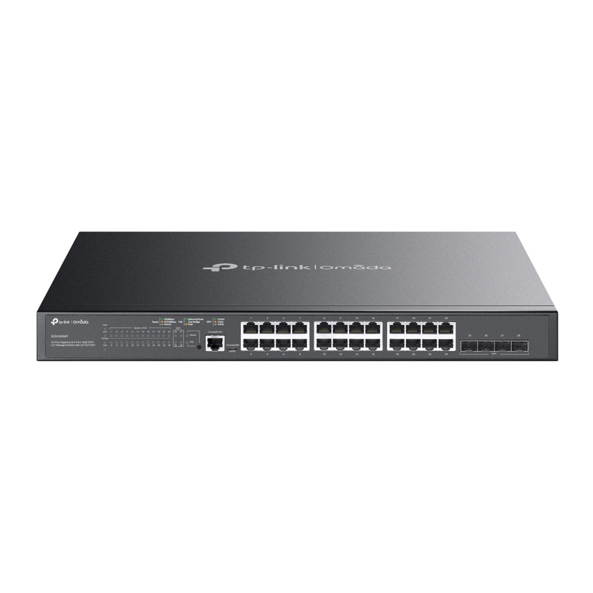 SG3428XMP - Switch Layer 2+ Managed PoE+ con 24 Porte Gigabit, 4 Slot SFP+ 10G e Gestione Cloud SDN - Omada