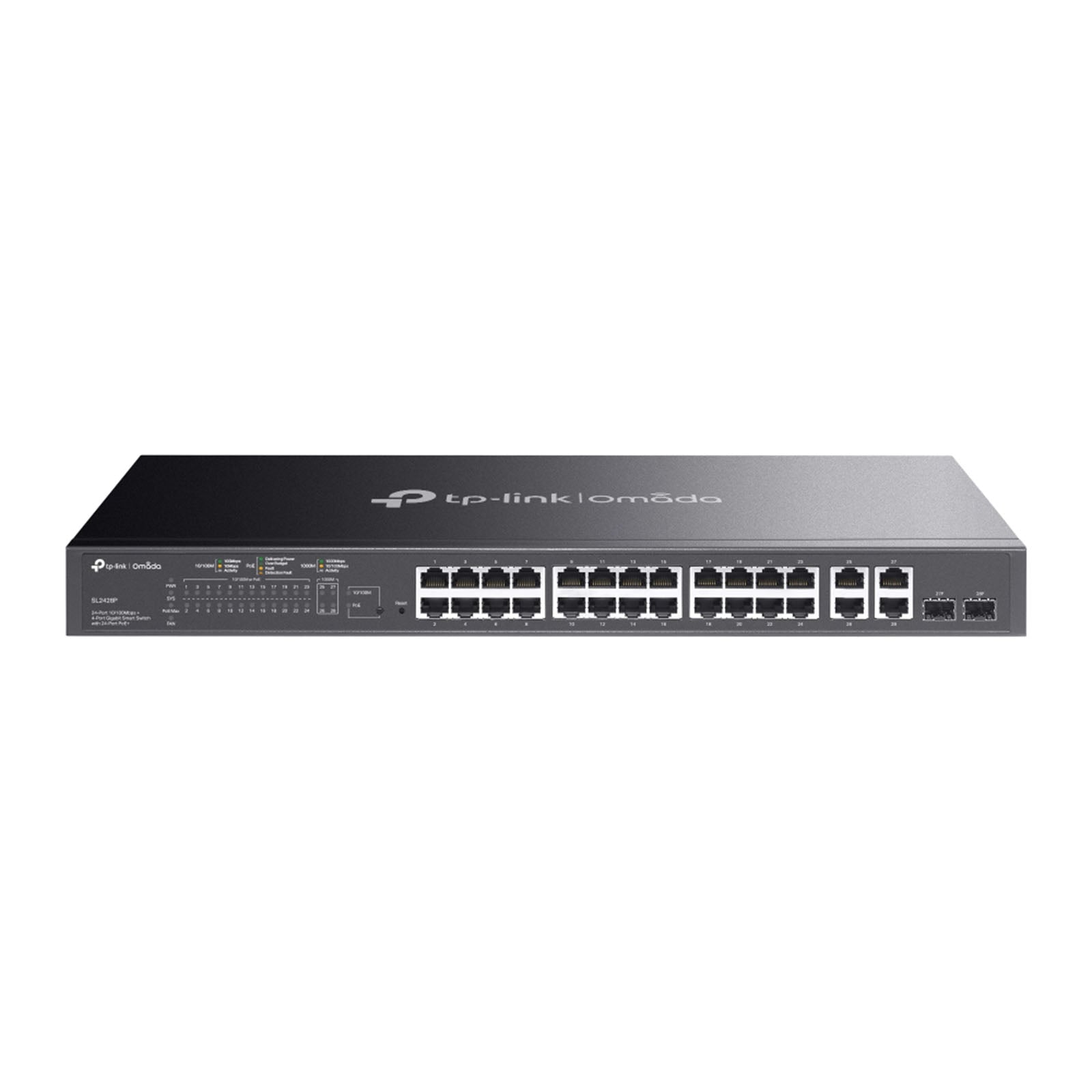 SL2428P - Switch Layer 2 Smart Managed PoE+ con 24 Porte Gigabit, 4 Slot SFP e Gestione Cloud SDN - Omada
