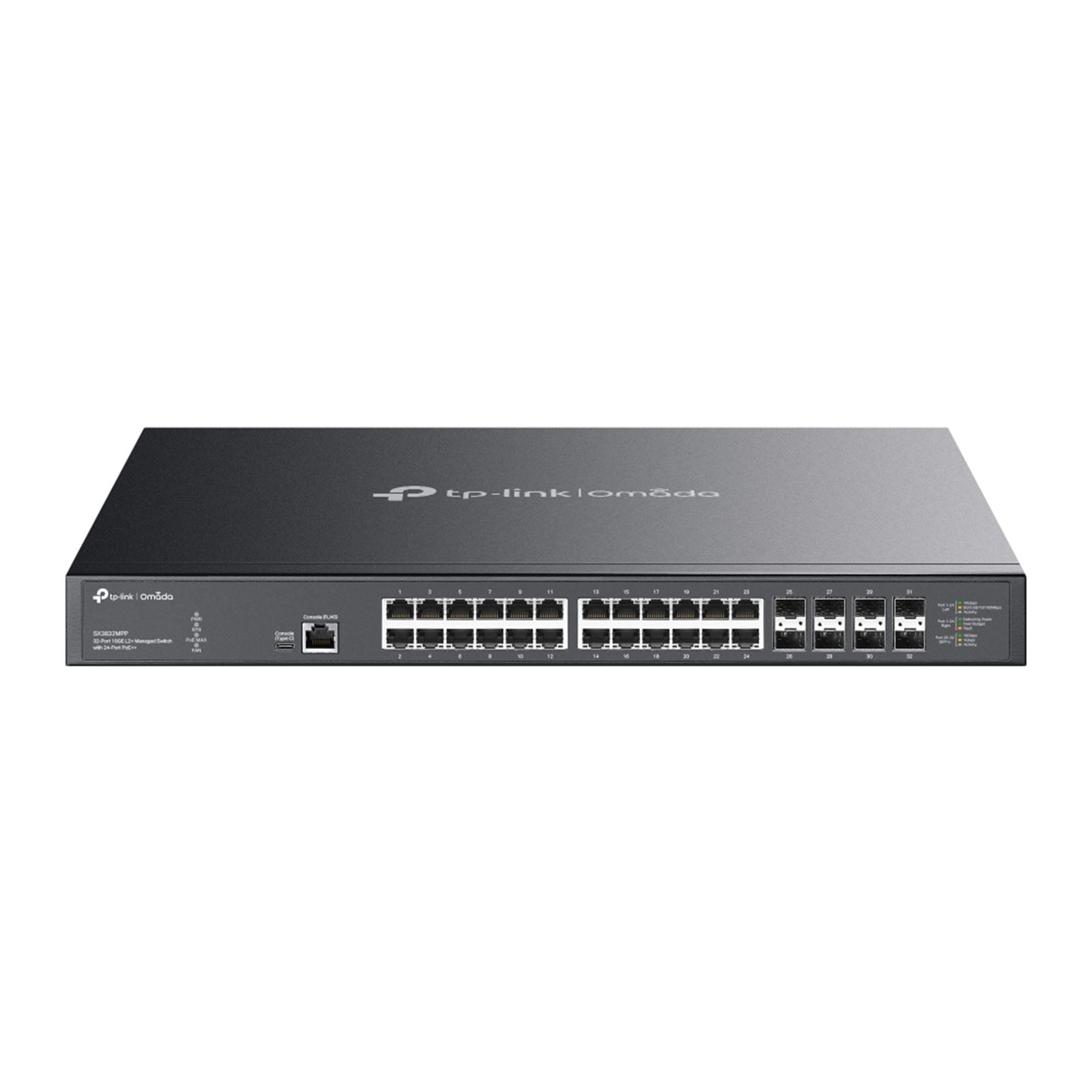 SX3832MPP - Switch PoE++ 10GE 770W – 24 Porte RJ45, 8 SFP+, Gestione Cloud SDN e Alte Prestazioni Aziendali - Omada