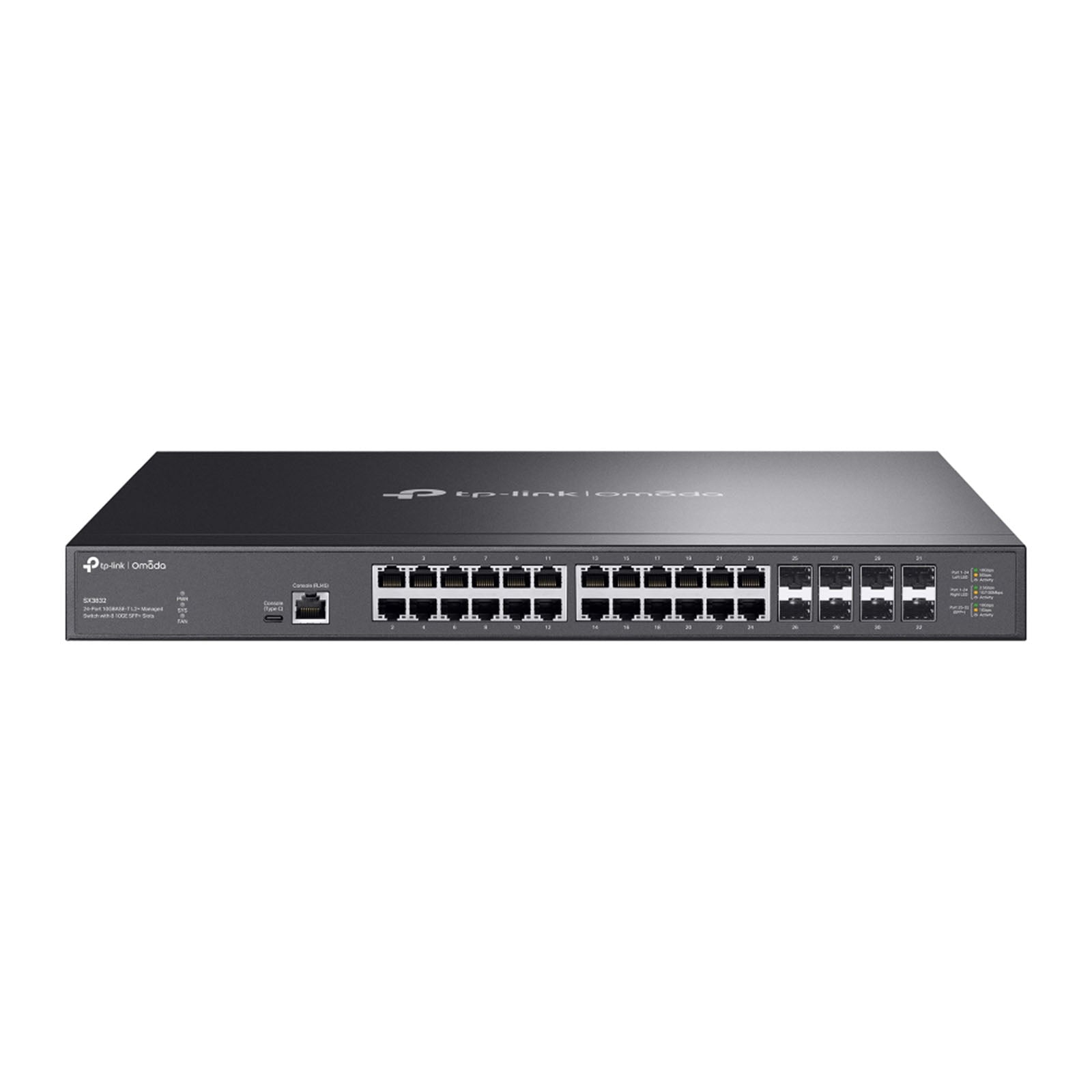 SX3832 - Switch Multi-Gigabit 24 porte RJ45/8 slot SFP+ 10G con Gestione Cloud SDN e Capacità 640 Gbps - Omada