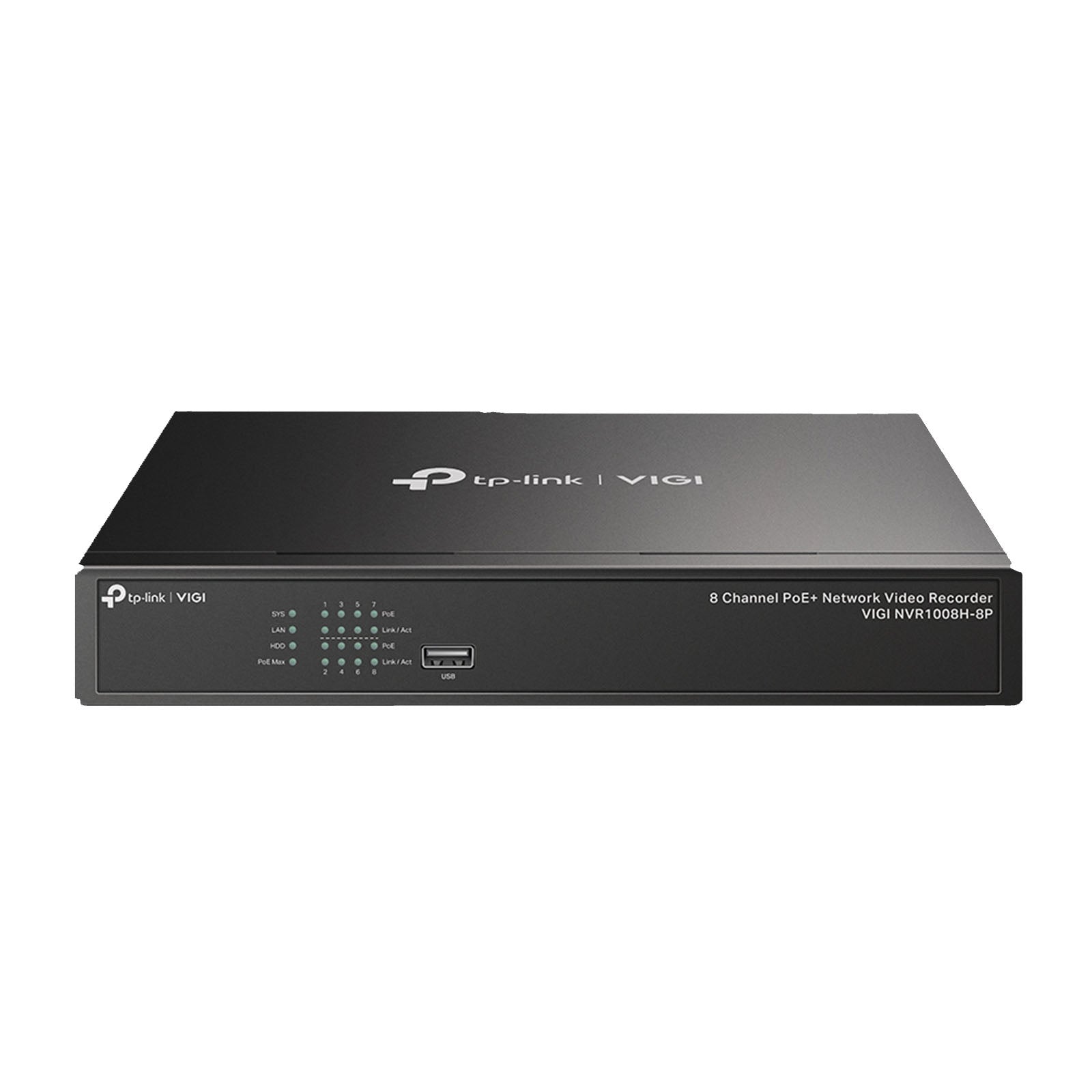 VIGI NVR1008H-8P - NVR IP PoE+ 8 Canali con AI Intelligente, Supporto 16MP, H.265+ e Rilevamento Persone e Veicoli - VIGI