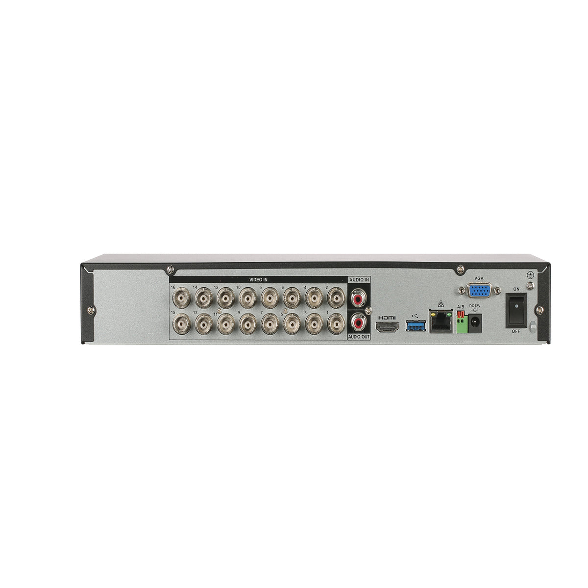 XVR5116H-4KL-I3 - WizSense Videoregistratore XVR 16 Canali 5 in 1 4K Ultra HD 5MP H.265+ AI Videoanalisi HDD 16TB - Dahua