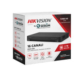 iDS-7216HUHI-M2/PXT/4A+4/1ALM DVR 16 Canali 5MP AcuSense AI PoC H.265+ HDD 2TB Incluso - Hikvision