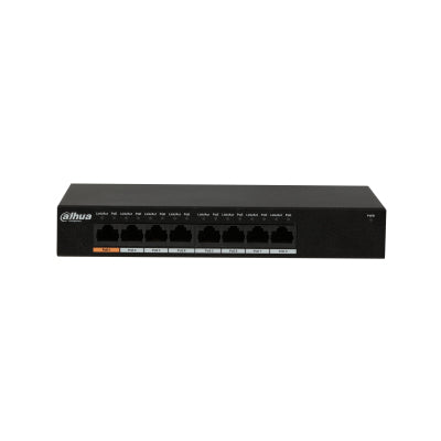 PFS3008-8GT-96-V2 - Dahua switch di rete ePoE L2 Gigabit Ethernet (10/100/1000) Supporto Power over Ethernet Nero