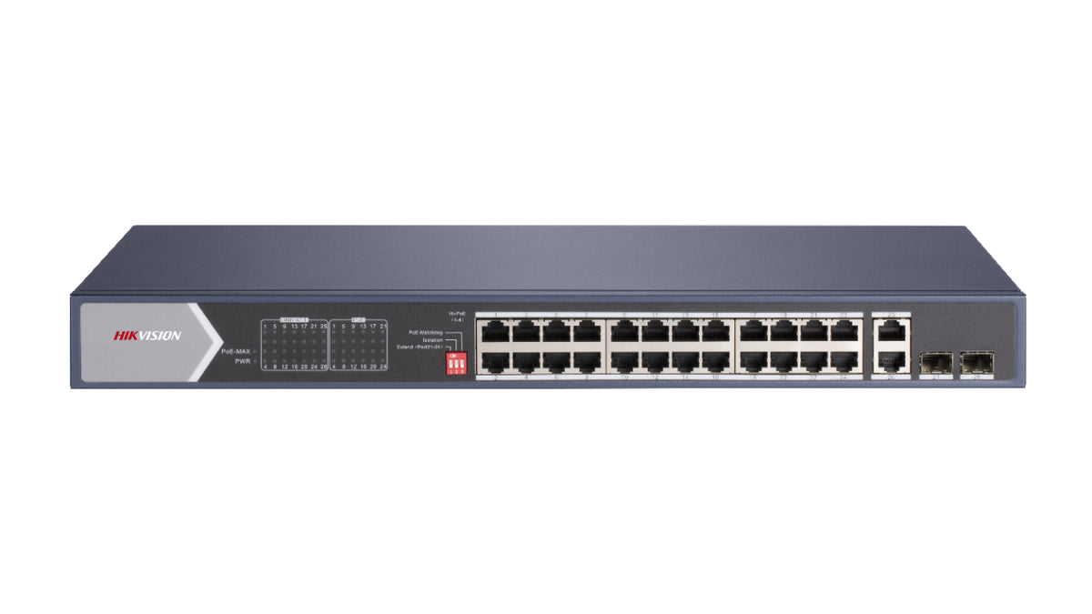 Hikvision Digital Technology DS-3E0528HP-E switch di rete Non gestito Gigabit Ethernet (10-100-1000) Supporto Power over Ethernet (PoE) Blu