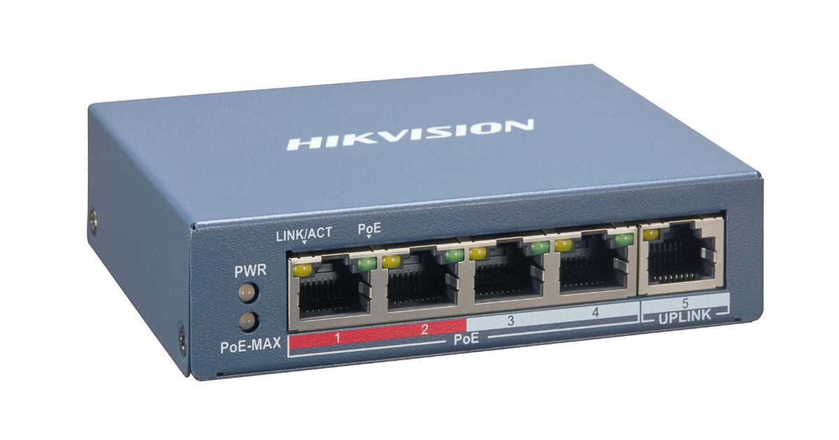 Hikvision Digital Technology DS-3E1105P-EI switch di rete Fast Ethernet (10-100) Supporto Power over Ethernet (PoE) Blu