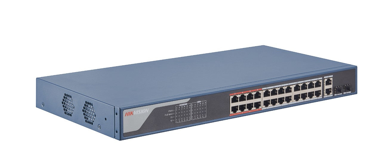 Hikvision Digital Technology DS-3E1326P-EI switch di rete Fast Ethernet (10-100) Supporto Power over Ethernet (PoE) Blu