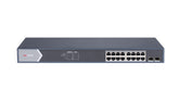 Hikvision Digital Technology DS-3E1518P-SI switch di rete Gestito Gigabit Ethernet (10-100-1000) Supporto Power over Ethernet (PoE) Nero