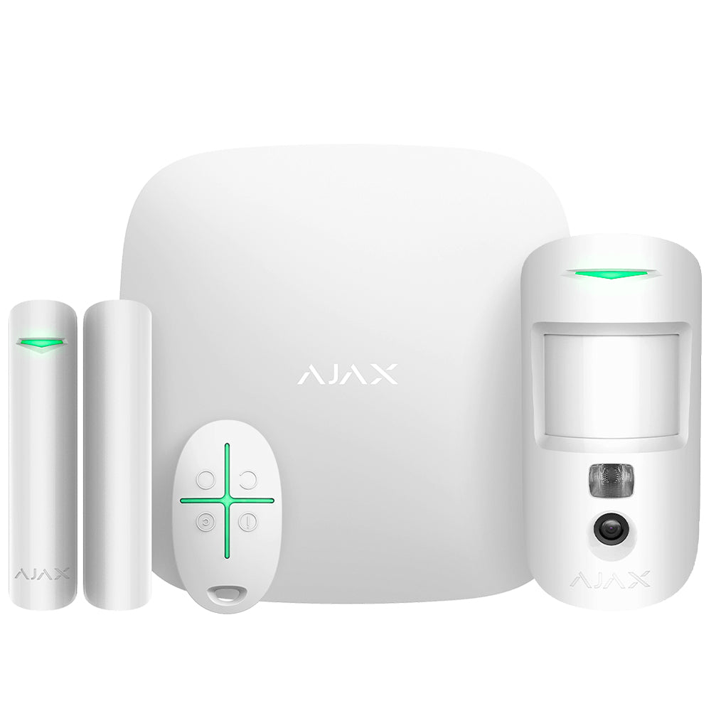 38174.66.WH1 Ajax StarterKit Cam Plus kit di sicurezza domestica intelligente